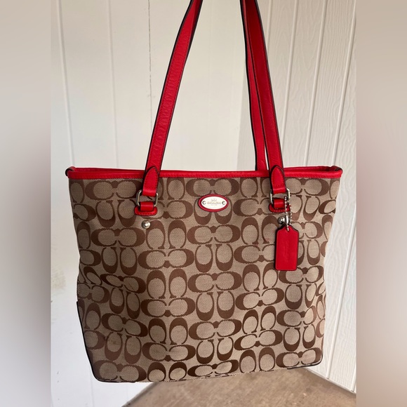 Coach Handbags - Coach City Tote Bag - Red